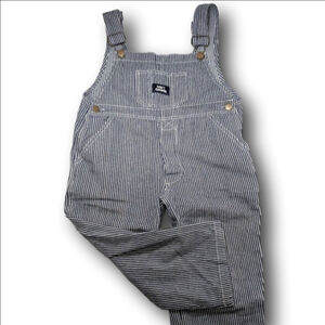 Boys Get Real Gear Overalls Size 8 Blue White Striped